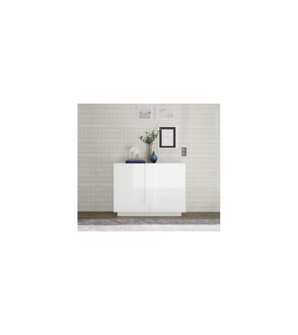 Buffet Jupiter 2 portes – Blanc brillant